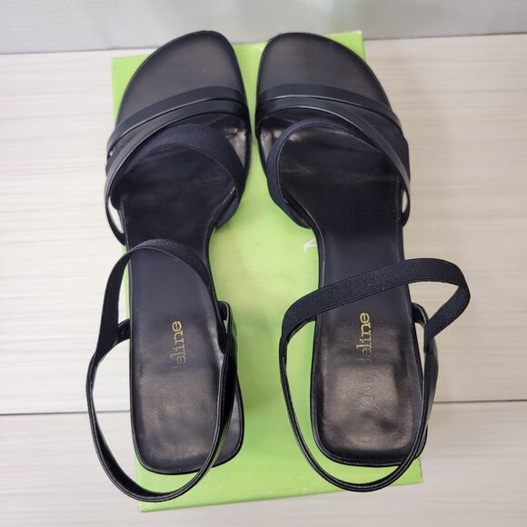 Madeline Stuart Scrabble Black Strappy Heeled Sandals, 9 - Picture 5 of 11